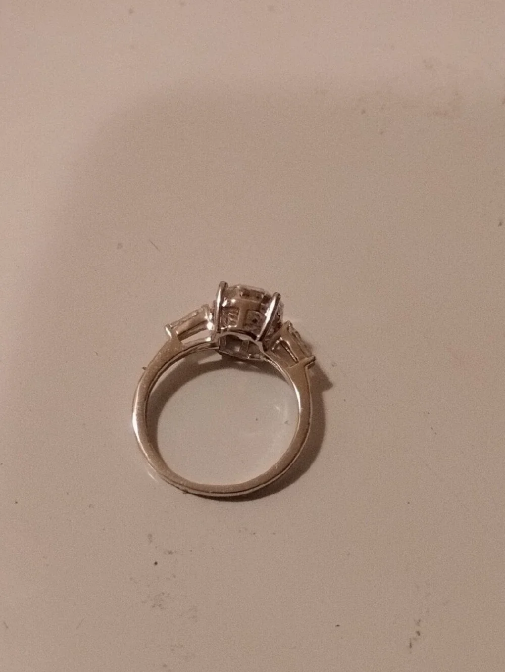 Radiance by Absolute 3-Stone Simulated Diamond Ring Size 9